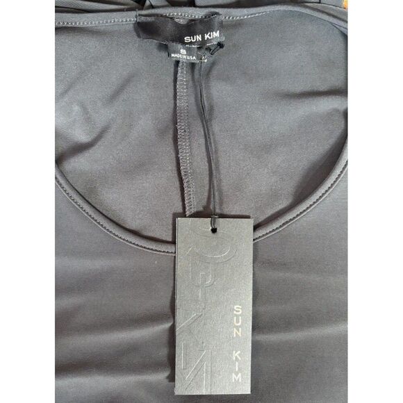 NEW Sun Kim Top Women Size Small Gray Minimalist Lagenlook Pullover Tunic - Picture 6 of 9